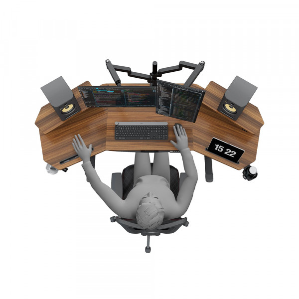Eureka Ergonomic Aero 72 Standing Desk Walnut  